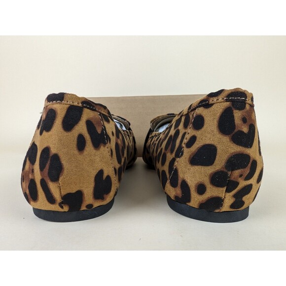 Journee Collection Marci Leopard Loafers Flats Womens 9 Wide Brown Shoes NWB - Picture 9 of 14